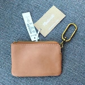 The Leather Carabiner Mini Pouch - Madewell coin purse